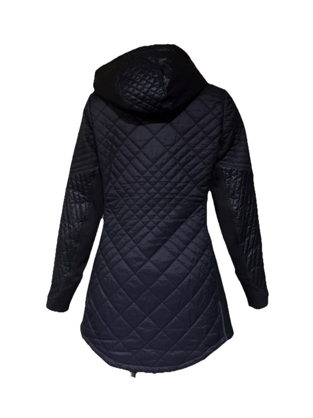 Athleta Bayview Hooded Coat Jacket Black Quilted Lightweight Women's Size S - Picture 13 of 14